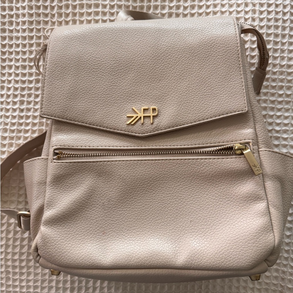 Freshly Picked Cream Pebbled Leather Backpack